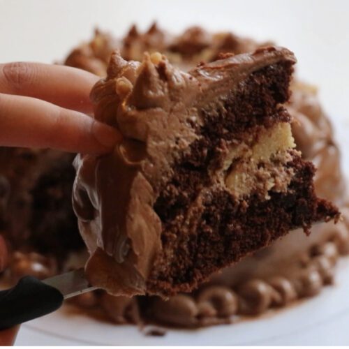 Chocolate Cookie Dough Cake