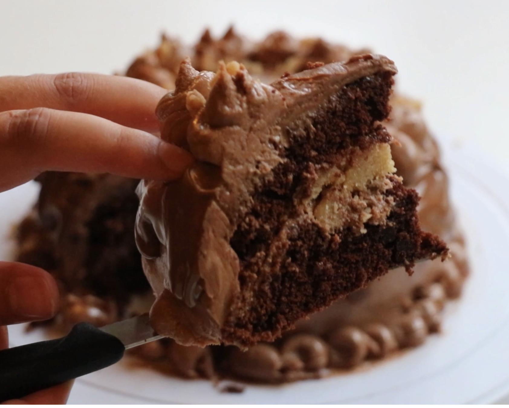 Chocolate Cookie Dough Cake