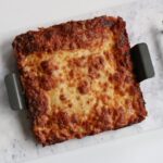 Detroit style pizza thick pizza slice deep dish