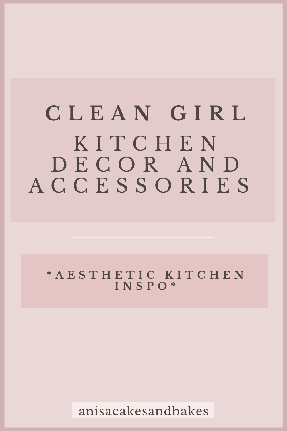 clean girl kitchen decor and accessories