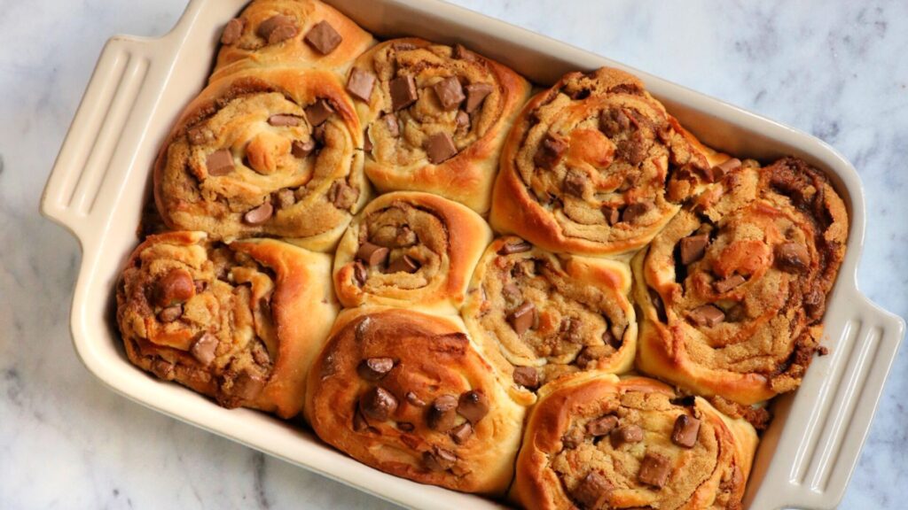 Cookie dough cinnamon rolls