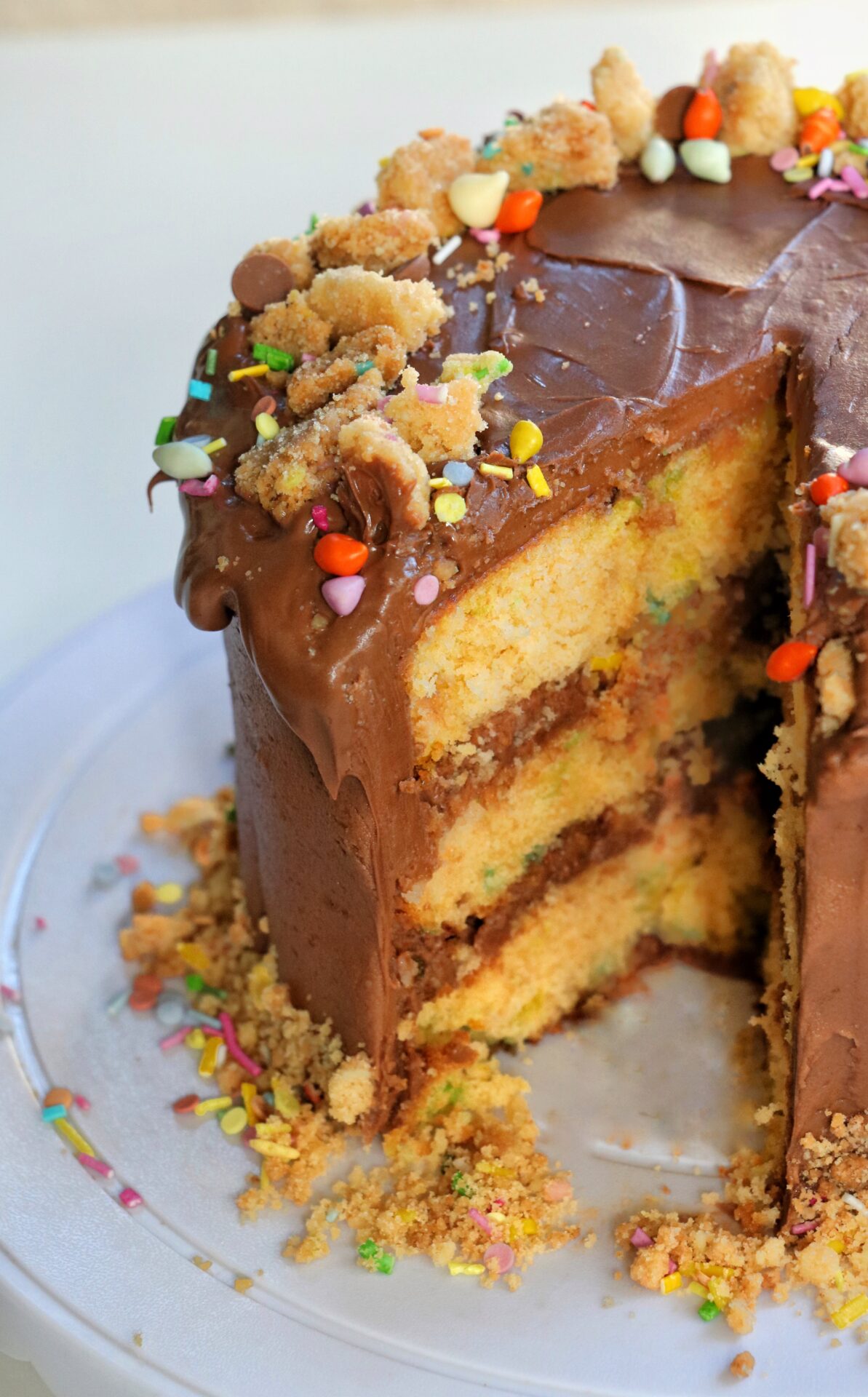 Funfetti chocolate birthday cake