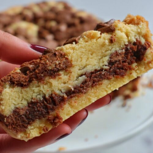 Chocolate chip marble shortbread