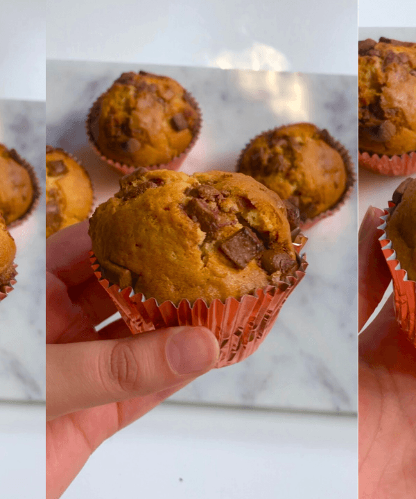 Cookie Dough Chocolate Muffins