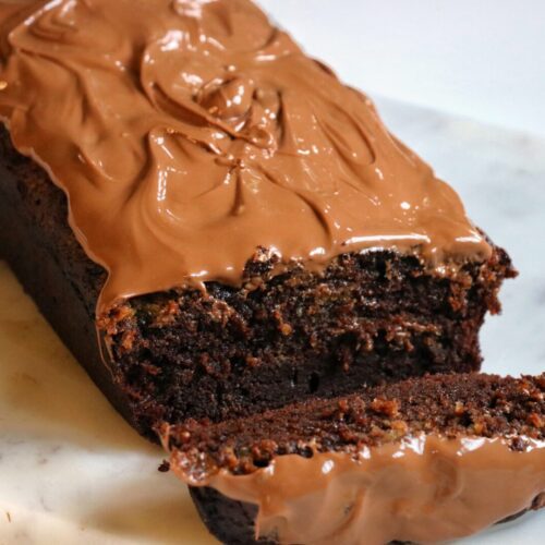 Chocolate Caramel Loaf Cake - anisacakesandbakes