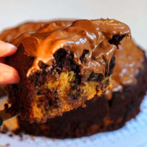 Chocolate brookie cake