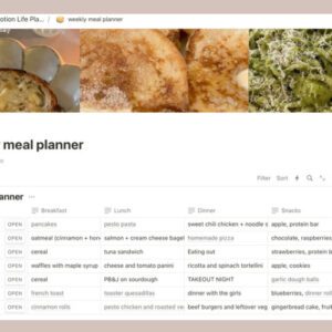 Aesthetic Notion Meal Planner Template