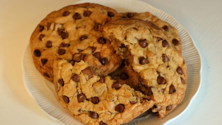 Thick and chewy chocolate chip cookies