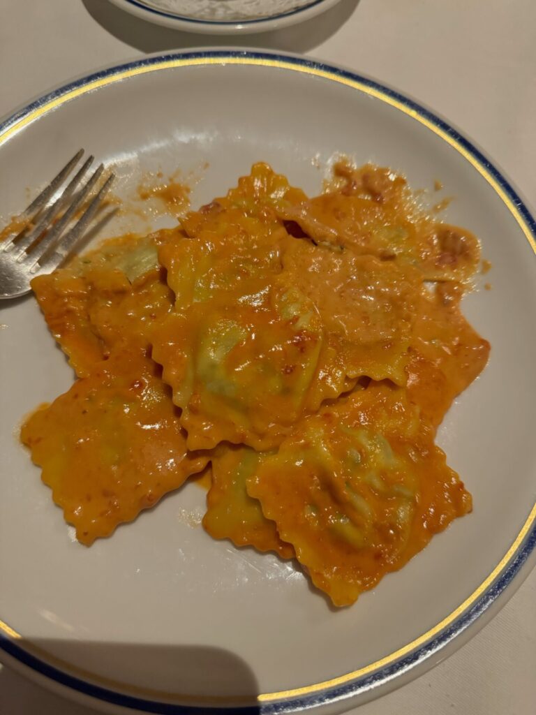 Spinach and ricotta ravioli in pink sauce cipriani monaco The Best Places to Eat in Monaco 