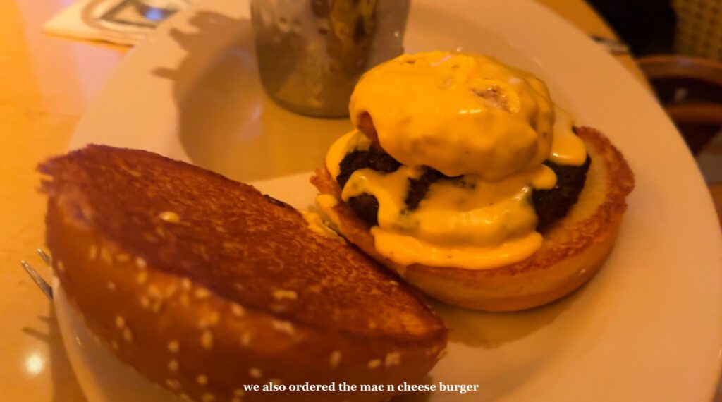 The cheesecake factory dubai Mac n cheese burger