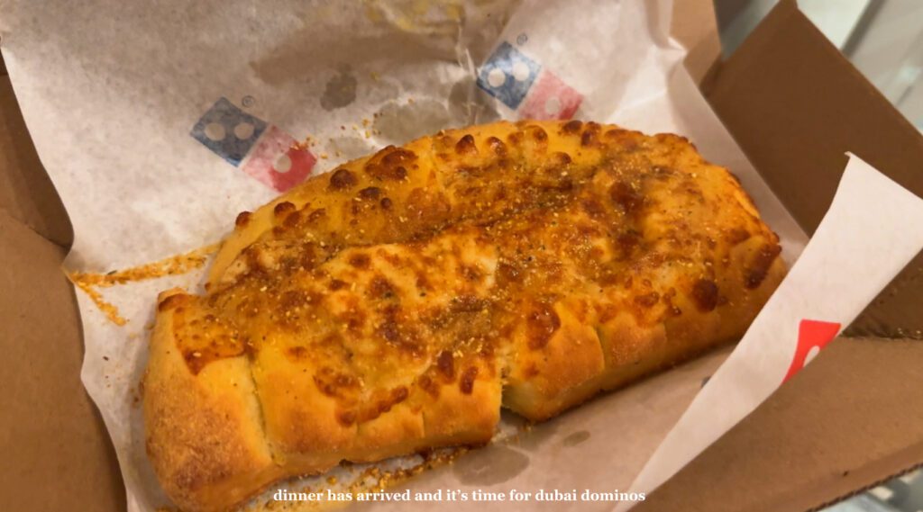 Dominos dubai garlic cheese bread