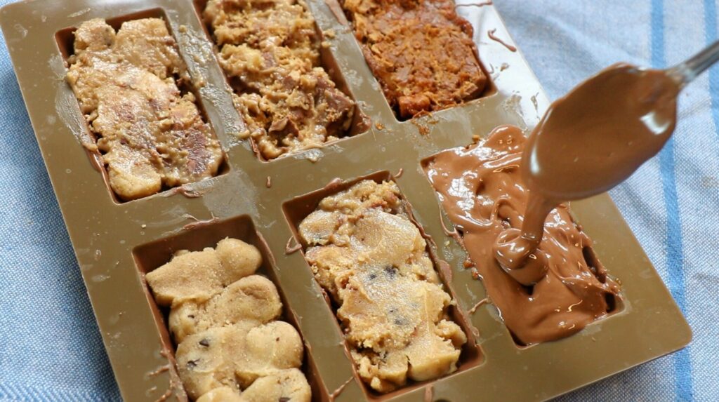 Homemade chocolate bars