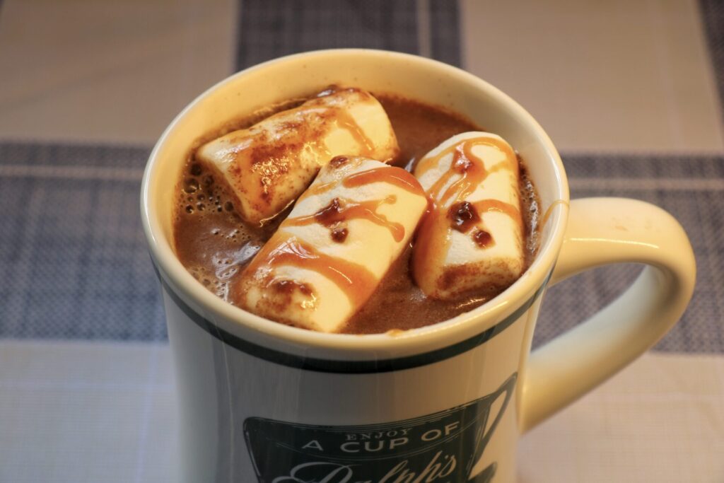 Salted caramel hot chocolate