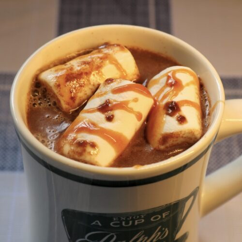 Salted caramel hot chocolate